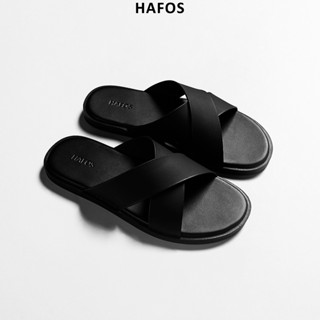 Dép Quai Chéo Da Nam chính hãng Hafos Quai microfiber cao cấp dép nam quai chéo, dép da nam cao cấp , bền bỉ