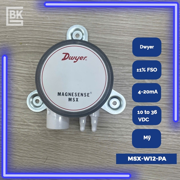 Cảm biến chênh áp suất gió, Dwyer, MSX W12 PA