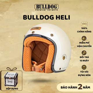 [Hàng Chính Hãng] Mũ Bảo Hiểm 3/4 BULLDOG Heli Sợi Thuỷ Tinh Nhẹ