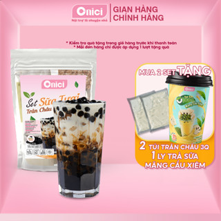 Set nguyên liệu làm sữa tươi trân châu đường đen Bếp của mẹ Onici mix 3 vị