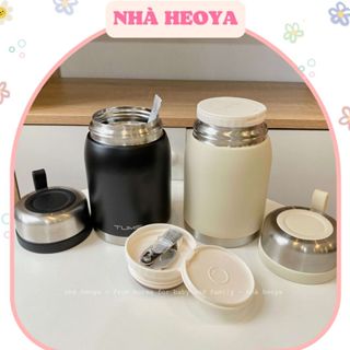 BÌNH Ủ CHÁO, THỨC ĂN GIỮ NHIỆT 700ML TUMS DINO TẶNG KÈM MUỖNG HÀN QUỐC