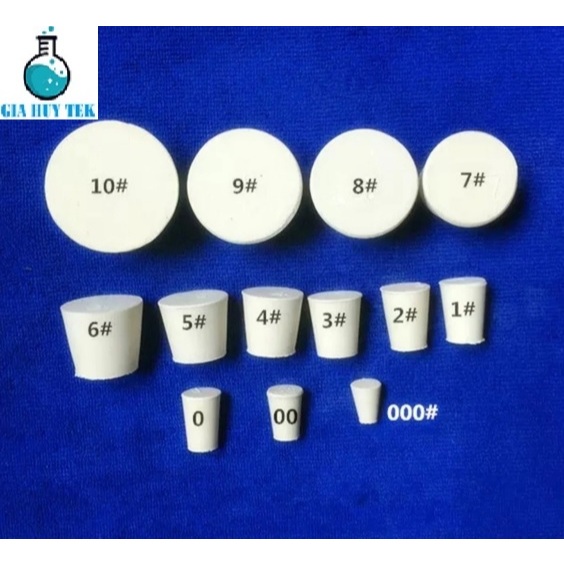 Nút đậy cao su thí nghiệm số 000 đến số 11