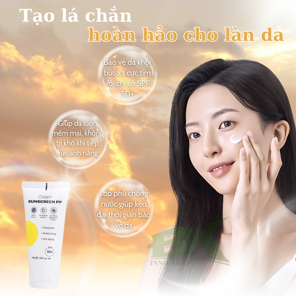 Kem Chống Nắng PURE PERFECT Bảo Vệ Da Toàn Diện, Ngăn Lão Hóa, Dưỡng Ẩm, Không Nhờn Rít, Thoải Mái Cả Ngày | BK INNO