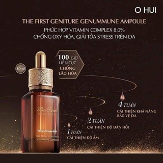 Combo 30 Ống Tỉnh Chất Vitamin C Ohui The First Cấp Ẩm Dưỡng Trắng Căng Bóng Siêu Se Khít Lỗ Chân Lông