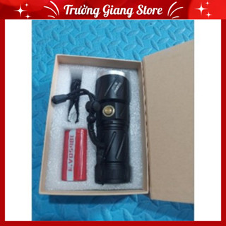 Đèn pin cầm tay siêu sáng RAY BOW 1122 chiếu xa 500 mét có ZOOM xa gần chống nước sạc ngược cho điện thoại