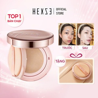 Phấn nước dưỡng ẩm kháng nước Hexze 15g, Cushion căng bóng, mỏng nhẹ [TẶNG KÈM LÕI THAY]