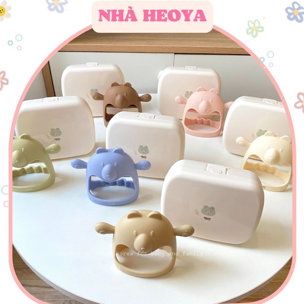 GẶM NƯỚU SILICON HÌNH GẤU TGM KÈM HỘP ĐỰNG VỆ SINH MADE IN KOREA