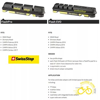 Gôm phanh cho xe đạp road Carbon SwissStop FlashPro FlashEvo - 4 gôm phanh