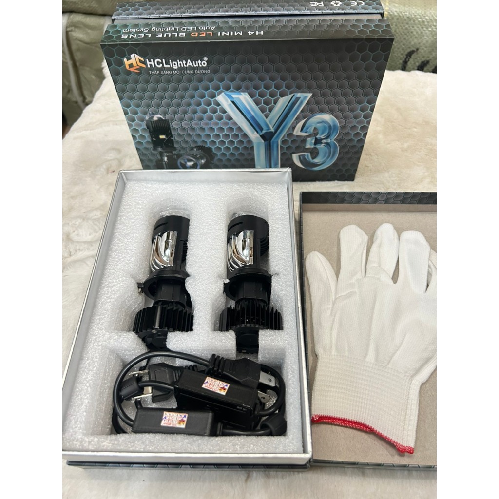 Đôi bóng đèn pha bi cầu Y3 chân H4-HCL