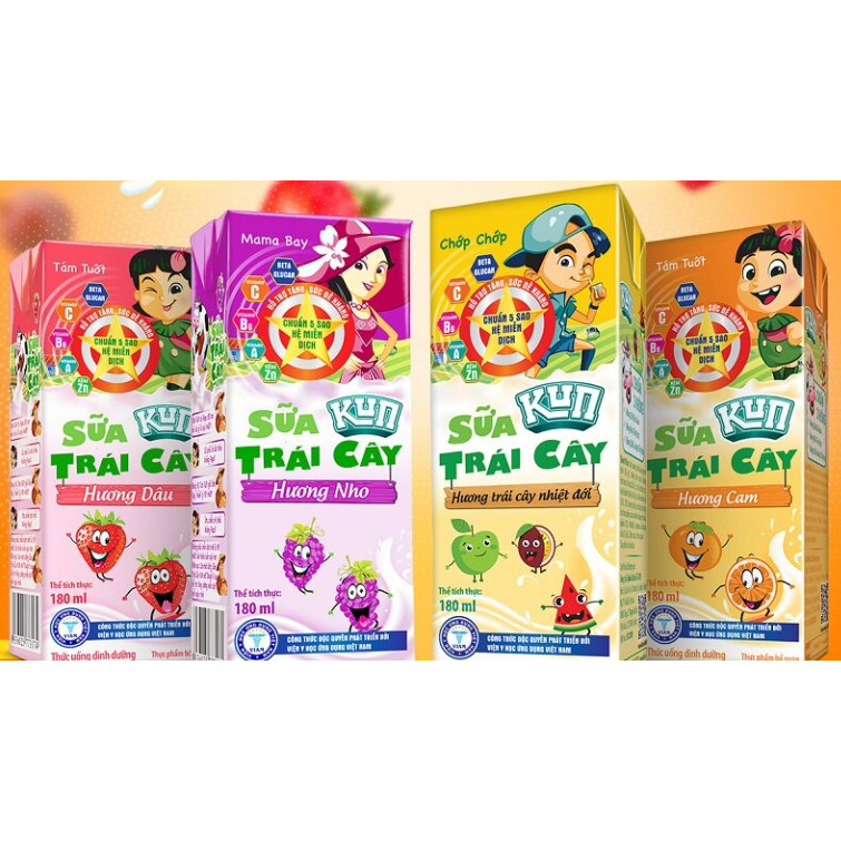 SỮA TÁI CÂY KUN VỊ DÂU 180ML