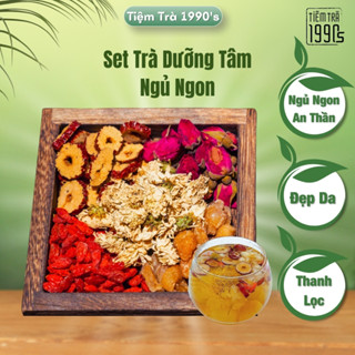 Set Trà Thảo Mộc Dưỡng Tâm Ngủ Ngon An Thần, Trà Hoa Thảo Mộc Giúp Đẹp Da, Bồi Bổ Khí Huyết