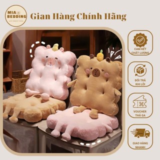 Đệm Ghế Hình Capybara Dễ Thương, Đệm Ngồi Bệt Tựa Lưng Capybra Xinh Xắn