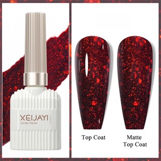  Sơn gel nhũ flash kim tuyến lấp lánh màu đỏ dịp Tết mừng năm mới chai 15ml 