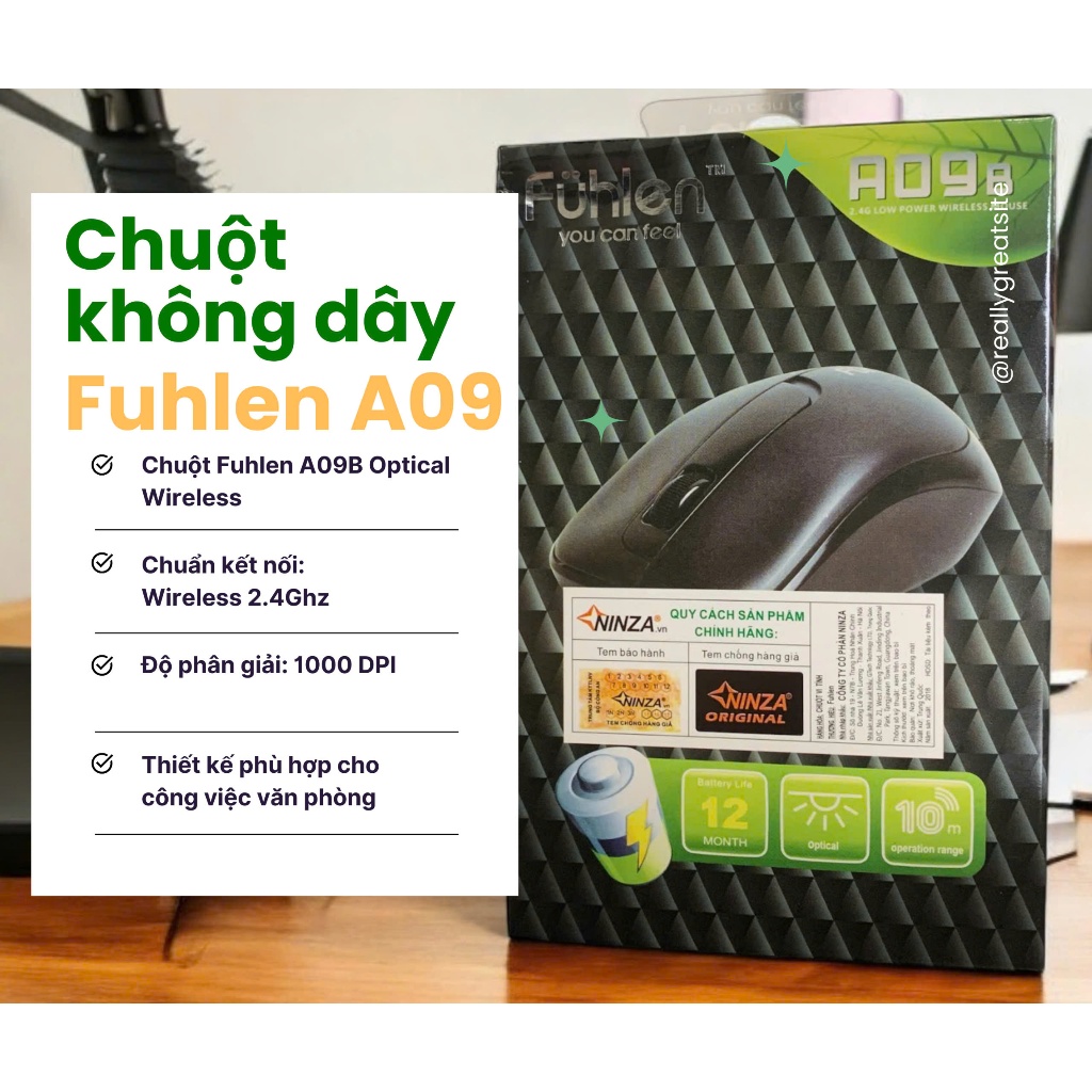Chuột không dây Fuhlen A09 Cao cấp
