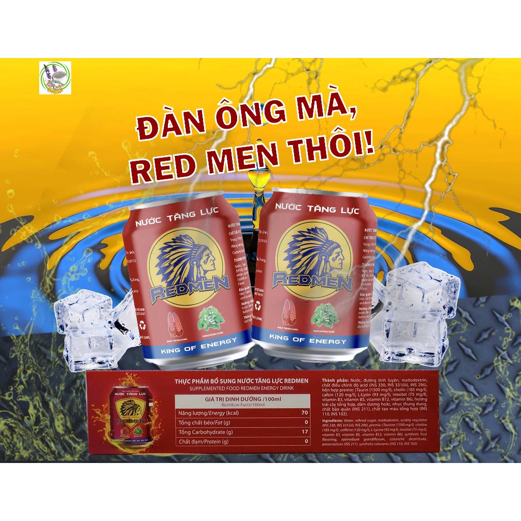 Thùng Nước Tăng Lực REDMEN 240ml*24 lon