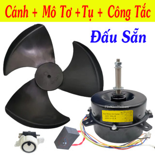 (Tặng Công Tắc) Bộ Động Cơ + Cánh Quạt Hơi Nước 30W 50W 60W 80W 100W 120W