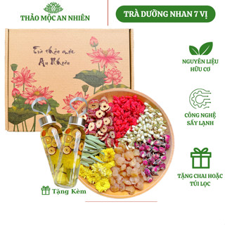 Trà dưỡng nhan 7 vị thảo mộc (Hộp 30 gói) đẹp da, an thần dễ ngủ,thanh lọc mát gan,thanh nhiệt