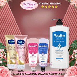   Vaseline Kem dưỡng da tay-chân-móng-body Deep Moisture  Sữa tắm dưỡng ẩm 1000ml 
