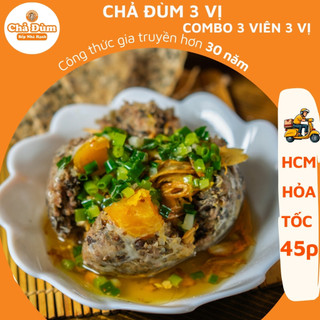 Combo 1 - Ba Loại Chả Đùm (3 Viên 3 Vị), 1 Chả Trứng Cút, 1 Chả Trứng Muối, 1 Chả Đậu Hà Lan Bếp NHà Hạnh - Hoả Tốc HCM
