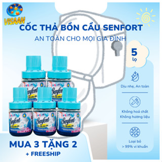 Combo 5 cốc thả bồn cầu senfort dạng sáp, tan chậm, đánh bay vết bẩn bồn cầu