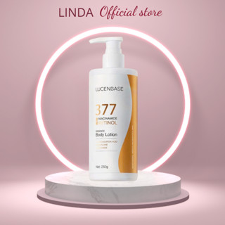 Sữa dưỡng thể 377 Niacinamide Retinol LUCENBASE hỗ trợ khóa ẩm làm trắng da 250ml