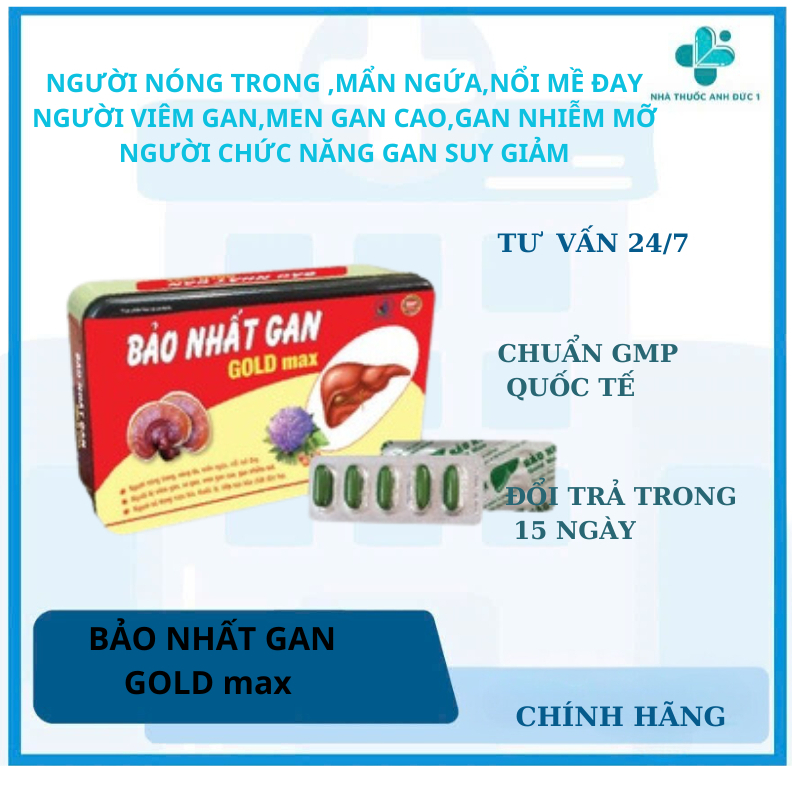 Bảo Nhất Gan Gold Max- Thải Độc, Tăng Cường Chức Năng Gan, Hỗ Trợ Gan Nhiễm mỡ, Men Gan Cao