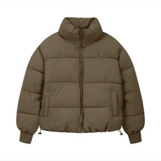 Áo khoác phao Boxy dáng lửng tay dài có dây rút gấu menswear