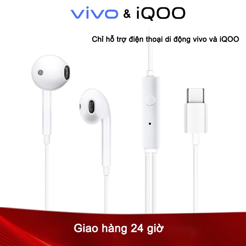 Tai Nghe Có Dây Vivo Type-c Có Micro HD - Tai Nghe Có Dây iQOO Type-c Chính Hãng