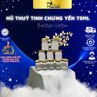 Hũ thuỷ tinh nắp thiếc 75ml  tròn đựng Yến chưng sẵn/ Sữa chua/ Gia vị