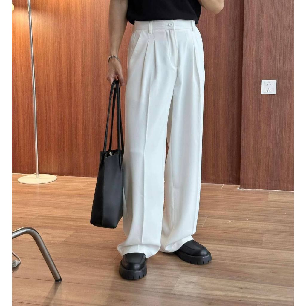 Mã Quần QA111 Quần Kaki Màu Trắng By Muslano Fashion