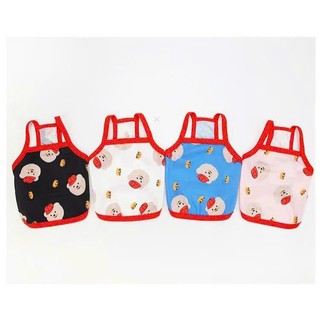 áo 2 dây in bear đội nón đỏ cho chó mèo - T3 PETS SHOP
