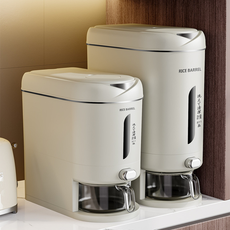 Thùng Đựng Gạo Thông Minh DEMI Kèm Cốc Đong Tiện Lợi chứa 5kg, 10kg tiện lợi