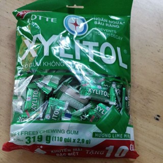 kẹo ngậm sing gum xylitol không đường bịch lớn 110 viên