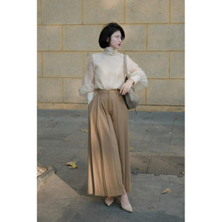 QUẦN TÂY ỐNG SIÊU RỘNG LƯNG CAO DÀI 103 CM CHẤT VẢI CHÉO HÀN CAO CẤP KO NHĂN PHONG CÁCH HÀN QUỐC THANH LỊCH DỄ MIX