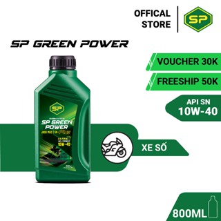 Dầu nhớt xe số Saigon Petro - SP Green Power Plus 10W40, API SN, Dầu tổng hợp 100%