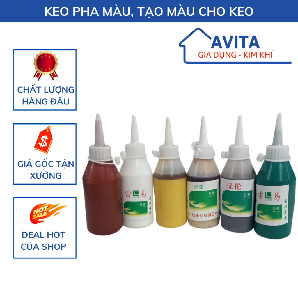 Kem pha màu tạo màu cho keo/kem phối màu keo dán đá