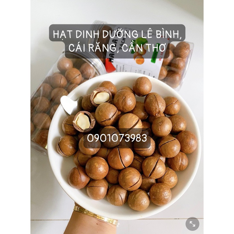Hạt macca sấy nứt vỏ kèm đồ khui (hộp 500g)