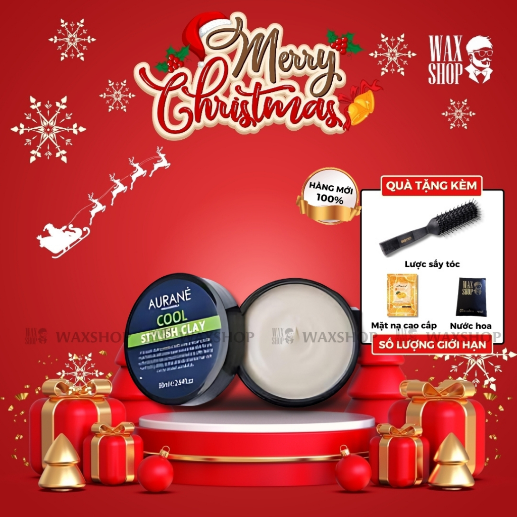Sáp Vuốt Tóc Nam Aurane Cool Stylish Clay Chính Hãng - Bảo Hành 180 Ngày - Kèm Quà Tặng - Waxshop