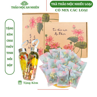 Trà thảo mộc, trà dưỡng nhan, trà thanh nhiệt CÓ MIX CÁC LOẠI (Hộp 30 gói) đẹp da, giữ dáng, thanh lọc mát gan, dễ ngủ