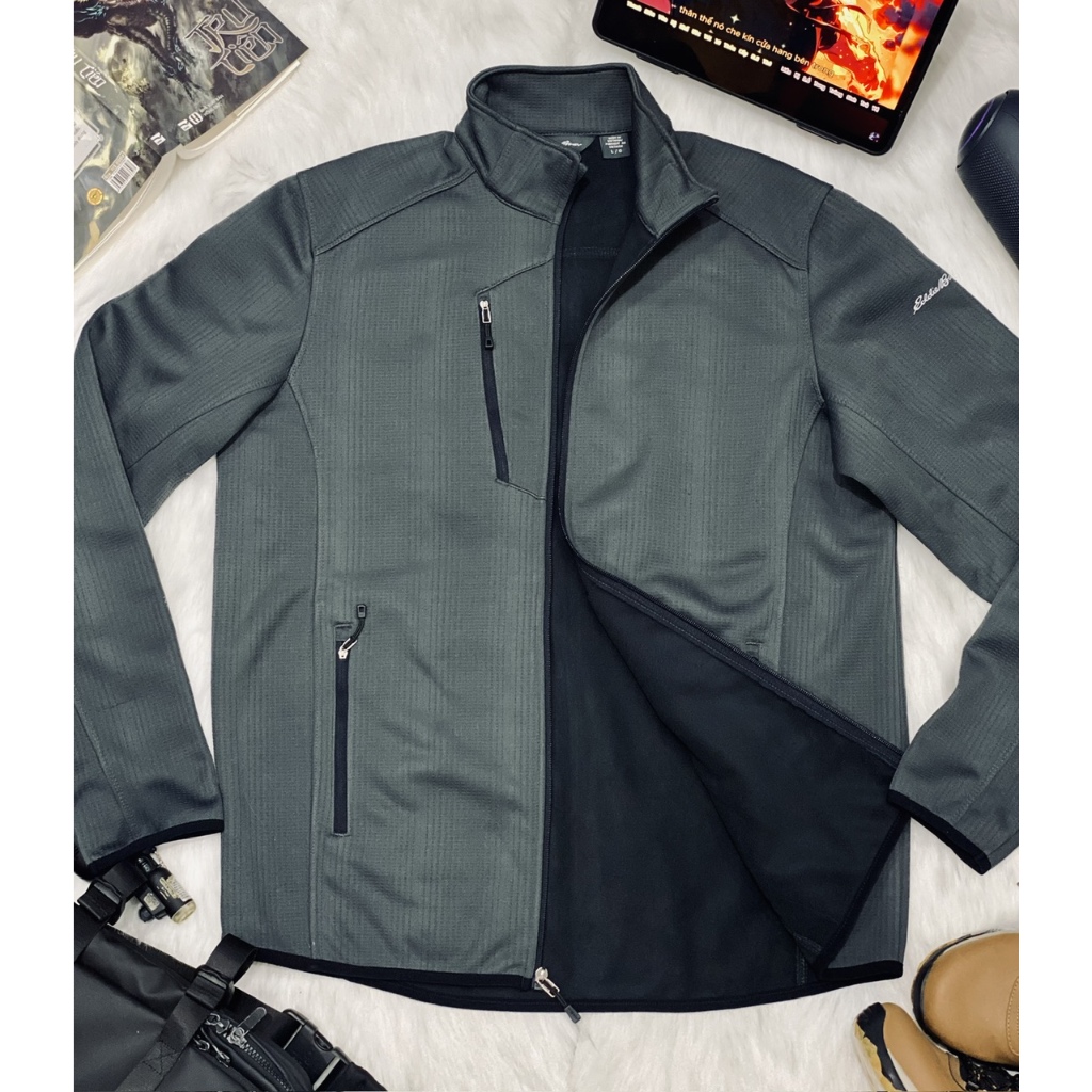 Áo khoác ấm thể thao nam EDDIE BAUER chất liệu co giãn 100% polyester có lót nỉ và có big size