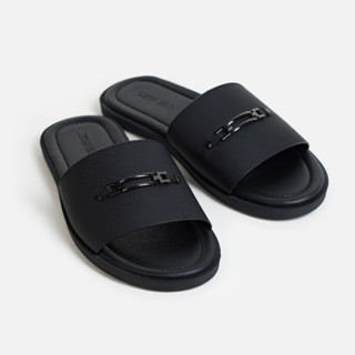 Dép Da Nam Quai Ngang Andrew Chất Liệu Microfiber Thương Hiệu LEONARDO