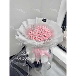 🍃🌹 [Hoả tốc] Bó hoa sáp thơm mẫu bó dáng xoè công chúa, tặng Thiệp,Túi.   🌹🍃