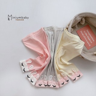 Quần legging bé gái dáng lửng thỏ xinh xắn, chất cotton mềm mịn co giãn Miniumbaby QD1636