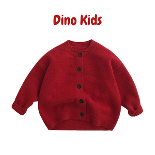  Áo khoác cardigan cho bé áo len bé gái màu đỏ dệt kim đồ tết và giáng sinh cho bé trai bé gái 