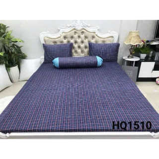 Bộ Drap thun Hàn Quốc 4 món sọc caro