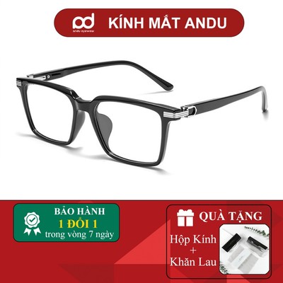 Gọng kính cận thời trang nam nữ ANDU dáng chữ nhật chống tia UV chất liệu nhựa TR cao cấp - 68AD88