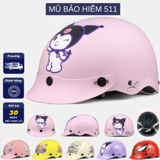 Mũ Bảo Hiểm Trẻ Em VARO Tem Labubu Kuromi -Nón Bảo Hiểm Cho Bé Từ 3 Đến 9 Tuổi Đạt Chuẩn Quatest