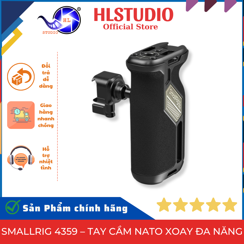 SmallRig 4359 - Tay Cầm NATO Xoay Đa Năng 360° Bền Bỉ HL Studio Hỗ Trợ Phụ Kiện