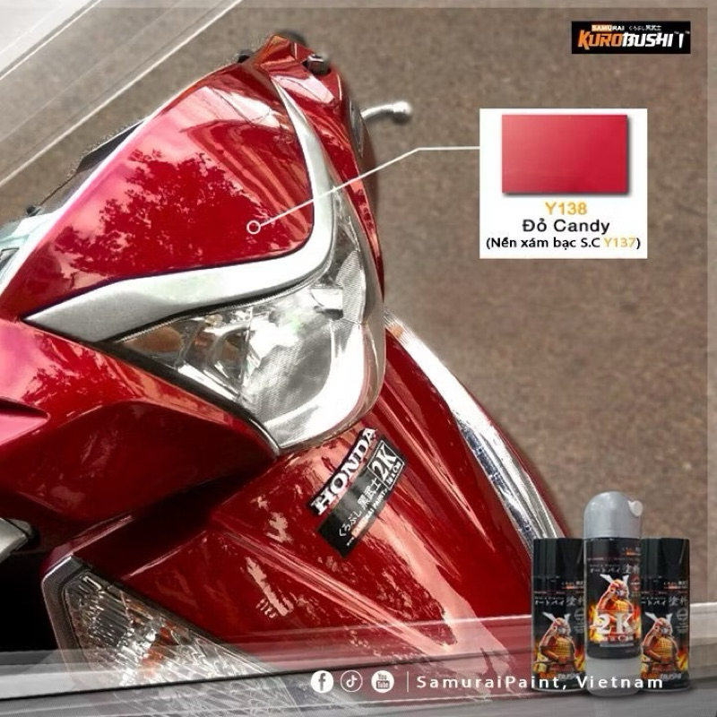 SƠN SAMURAI MÀU ĐỎ CANDY Y138 - G73
