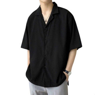 Áo sơ mi tay ngắn nam nữ Choice ES-79.1 form rộng sơ mi cổ vest unisex tay lỡ